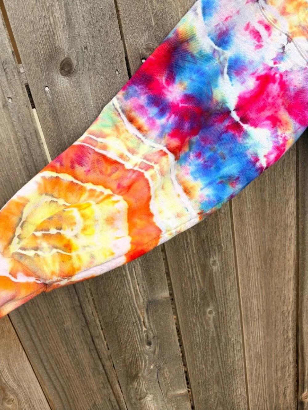 Handmade Ice Dyed Geode tie dye sweatshirt - Picture 3 of 8